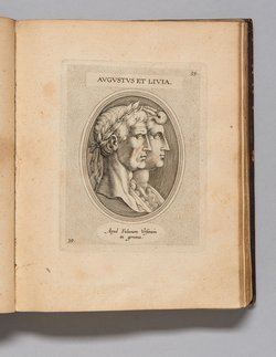 ILLUSTRIUM IMAGINES, Ex antiquis marmoribus, nomismatibus et gemmis expressae: Quae exstant Romae, major pars apud FULVIUM URSINUM. - Editio Altera, aliquot Imaginibus, et I.FABRI ad singulas Cammentario, auctior atque illustrior. - Theodorus Gallaeus delineabat Romae ex Archetypis incidebat Antuerpiae MDCXCIIX.