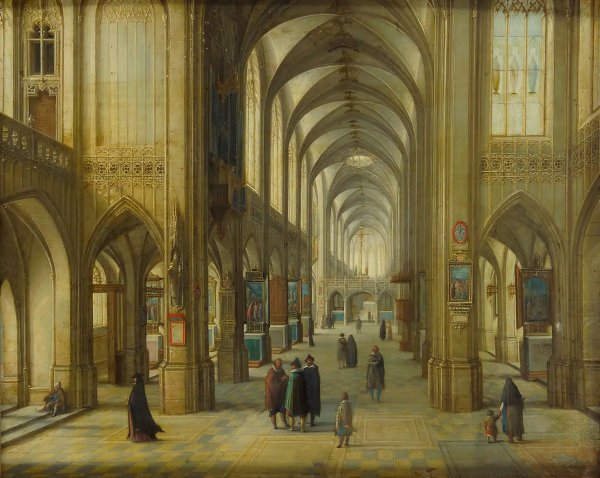 Inneres einer gotischen Kirche