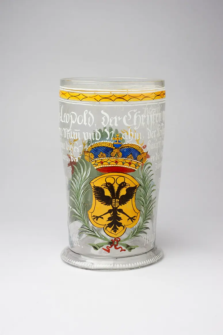 Ochsenkopfhumpen mit Reichswappen und Huldigung für Leopold I.