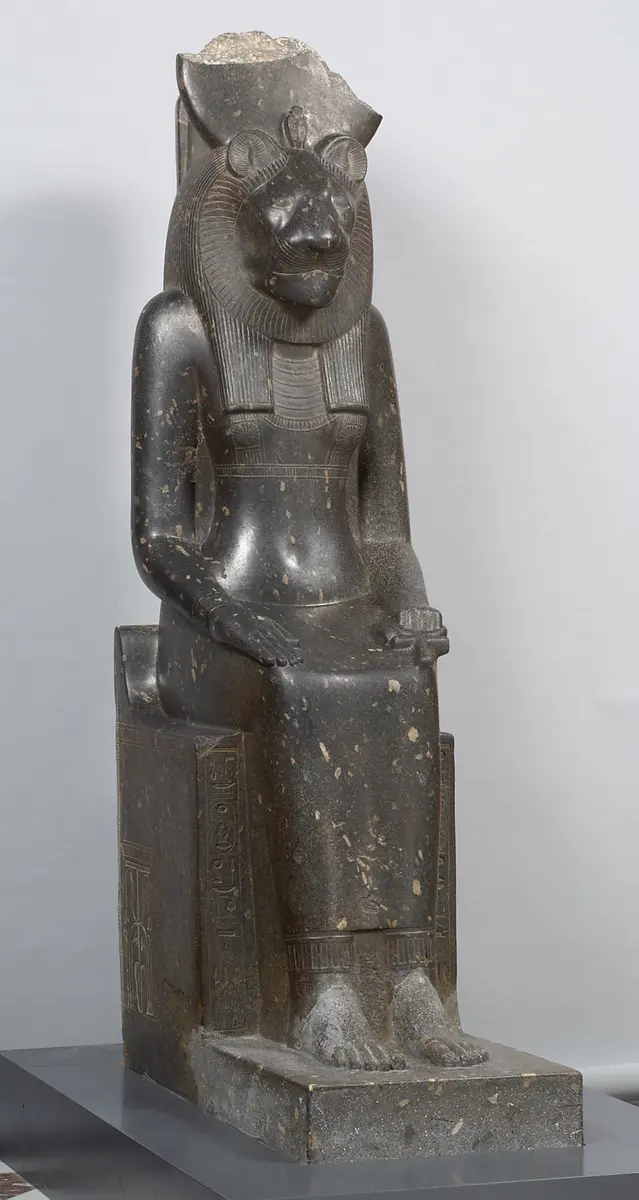 Seated statue of the goddess Sakhmet