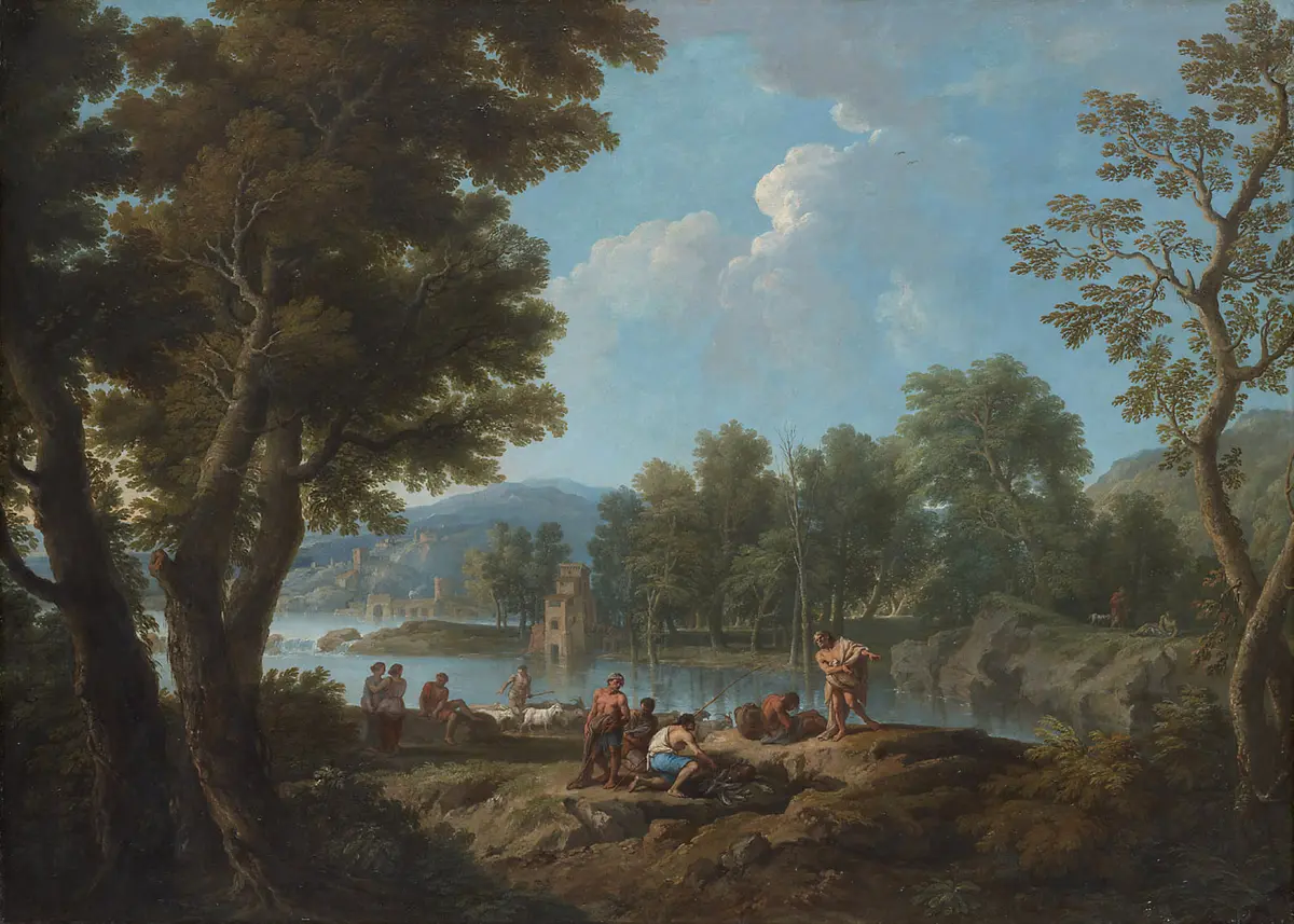 Landschaft mit Fischern