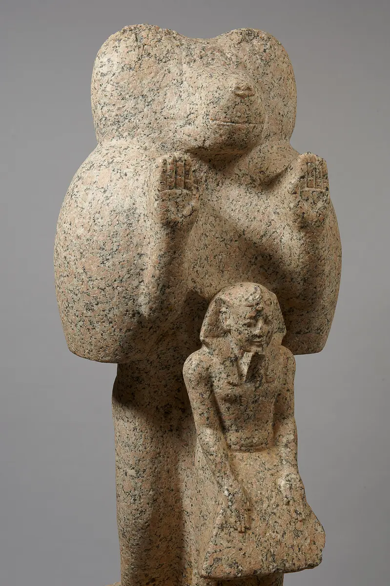 Mantelpavian mit König
