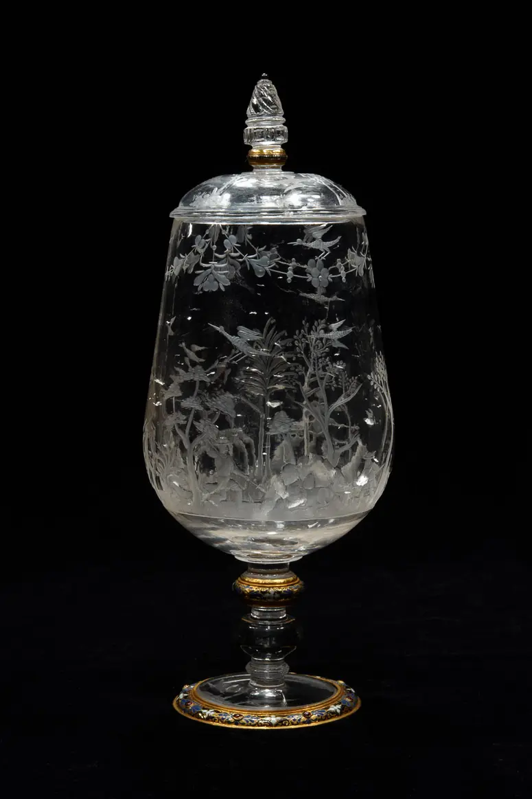 Lidded Cup with Hunting Scenes