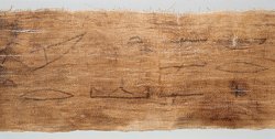 Mumienbinde, Zeichnungen auf Leinenrolle