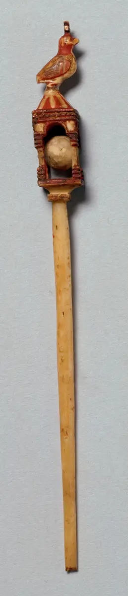 Haarnadel(?) mit Taube auf aedicula