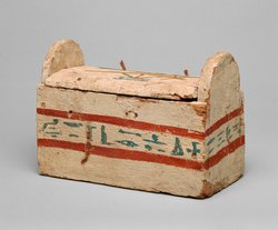 Uschebti-Kasten und die zugehörigen Uschebti aus Ton (196 Stk.)