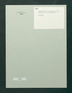 Wachverhaltungen für die Postengruppe bei den Staatsmuseen (Abschrift)