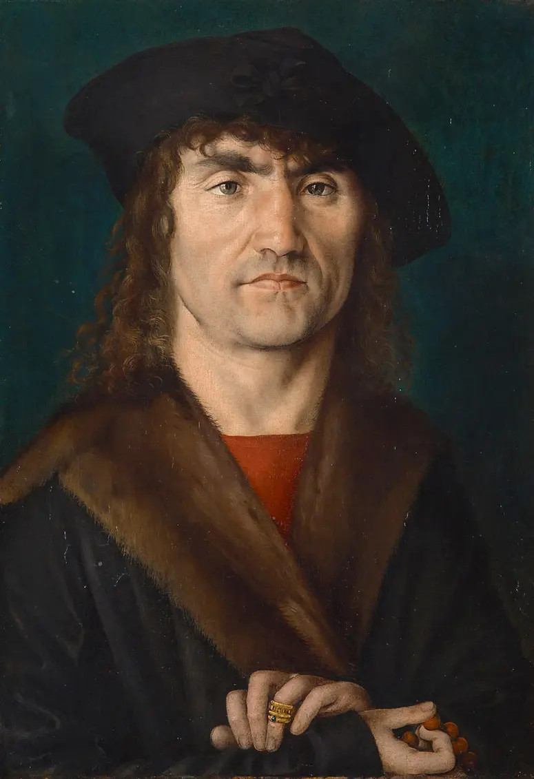Bildnis eines Mannes mit Rosenkranz