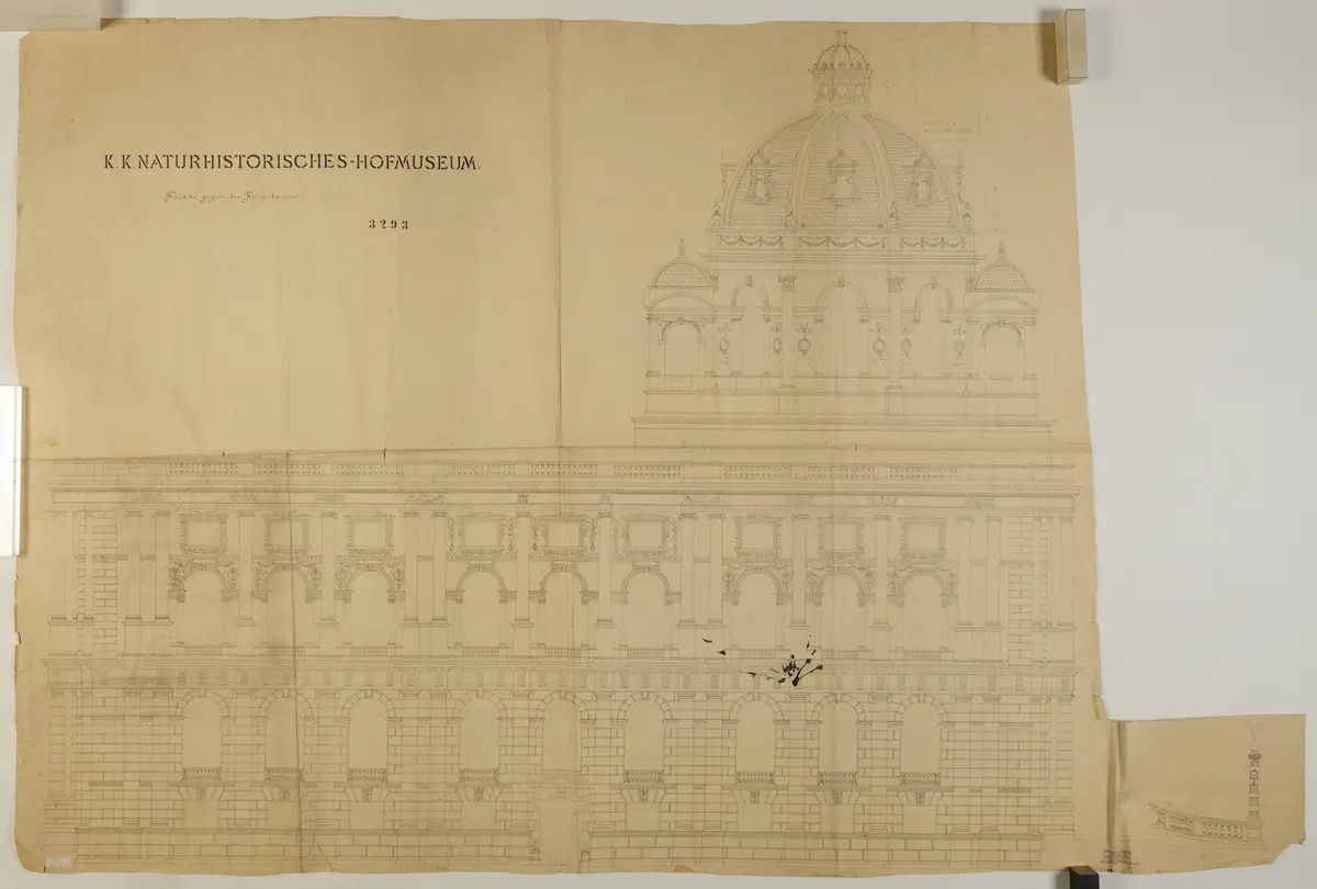 K. k. Naturhistorisches Hof-Museum. Fassade gegen die Ringstraße
