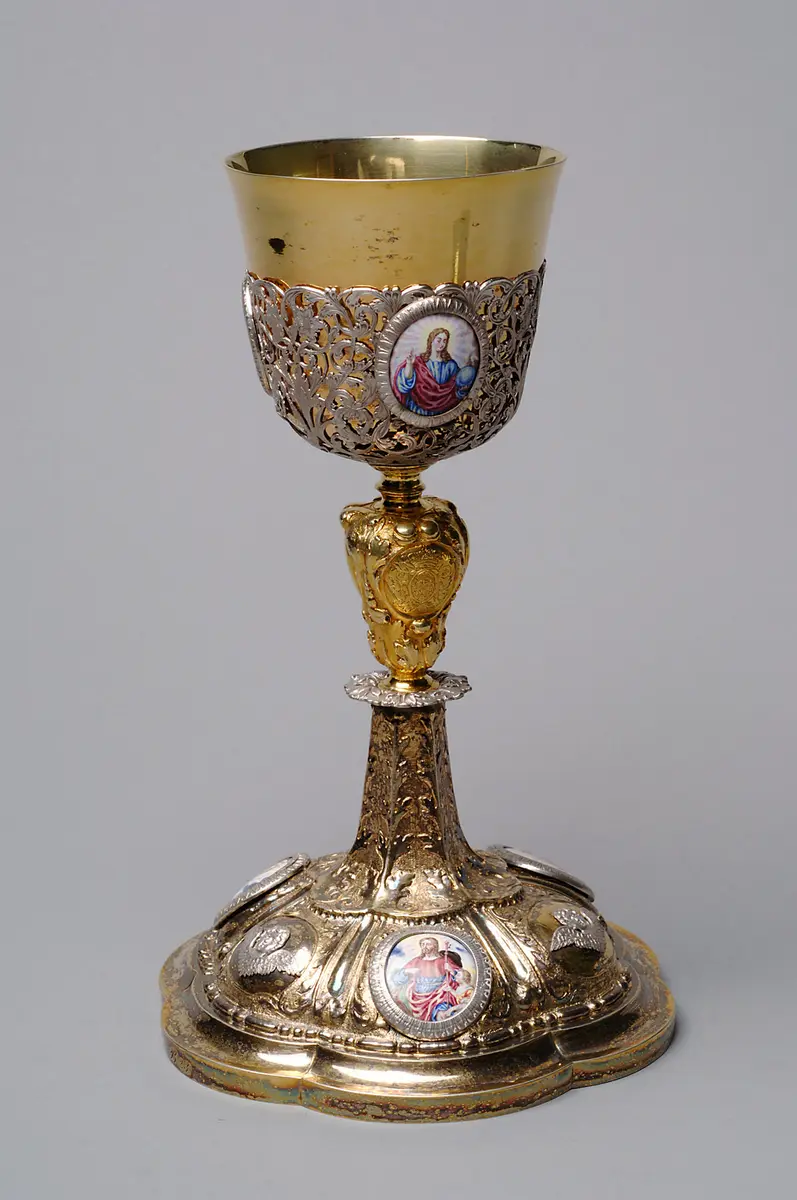 Messkelch mit dem Wappen Kaiser Karls VI., mit Patene
