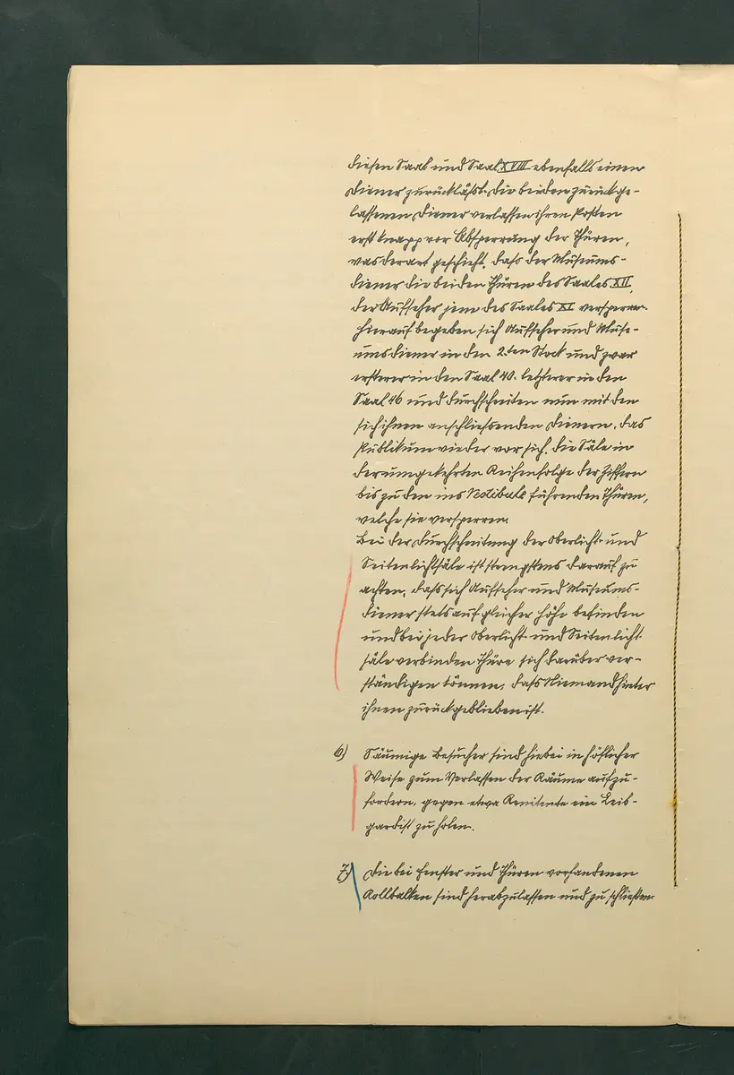 handschriftliche Dienstordnung für Museumsaufseher