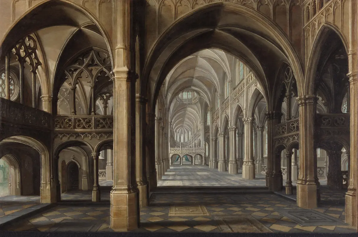 Inneres einer gotischen Kirche