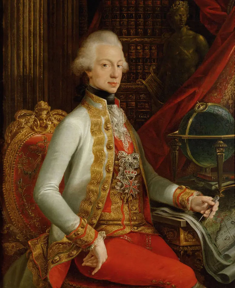 Großherzog Ferdinand III. (1769-1824), Sohn von Leopold II., in seiner Bibliothek sitzend, Kniestück