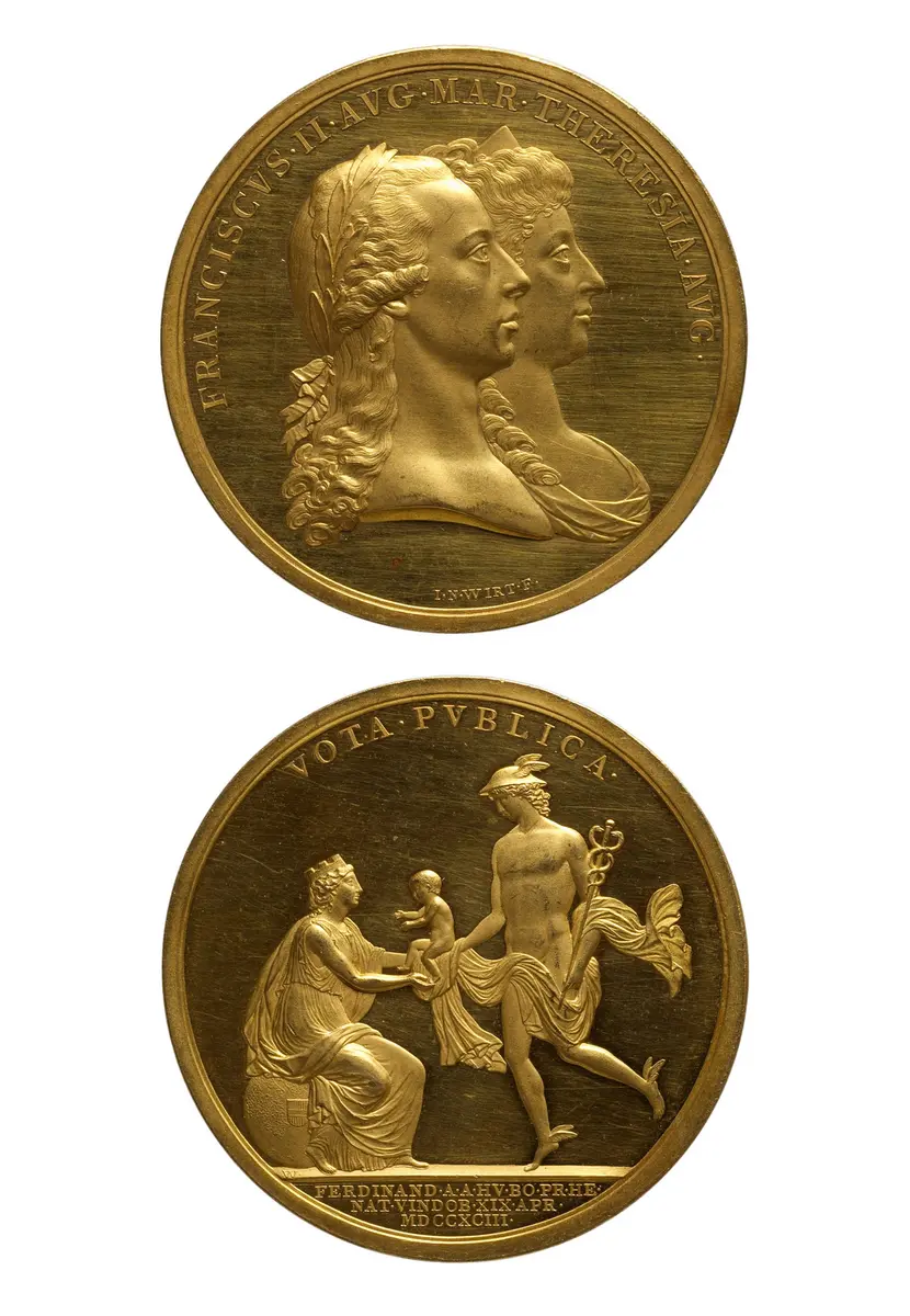 Habsburg: Kaiser Franz II./I. und Maria Theresia Karolina von Bourbon-Neapel (dessen zweite Gemahlin)