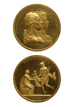 Habsburg: Kaiser Franz II./I. und Maria Theresia Karolina von Bourbon-Neapel (dessen zweite Gemahlin)