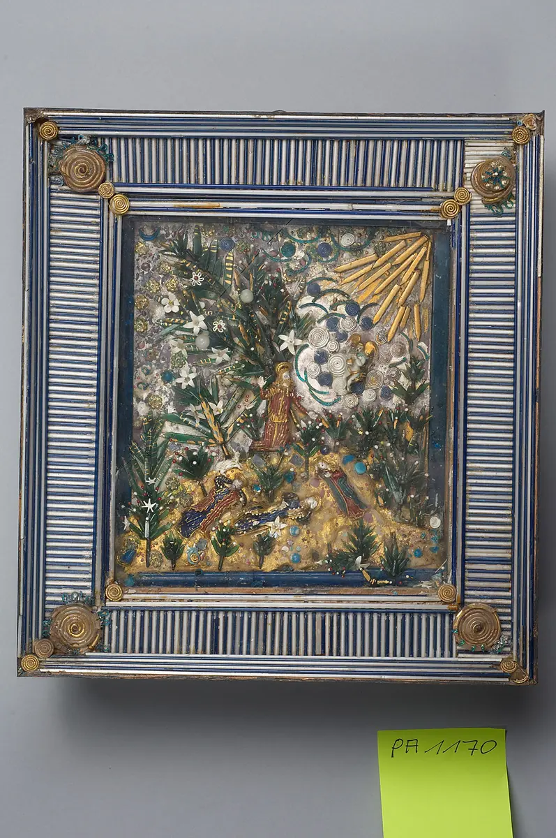 Schmelzglasbild, Glasbild, Christus am Ölberg