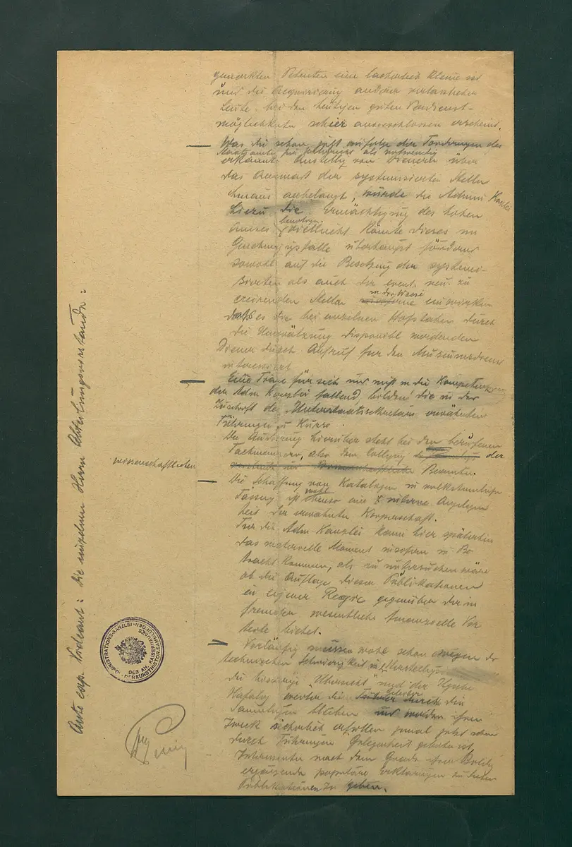 Besuchsordnung des Kunsthistorischen Museums für den Sommer 1919