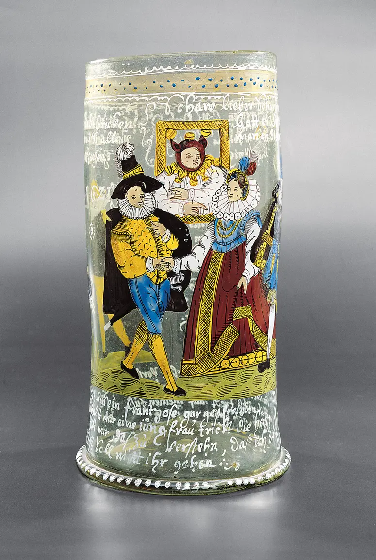 Drinking Glass (Humpen) with Chivalric Scene
