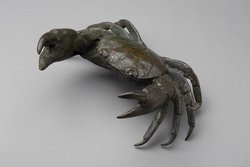 Statuette, Kleinbronze, Bronze, Taschenkrebs