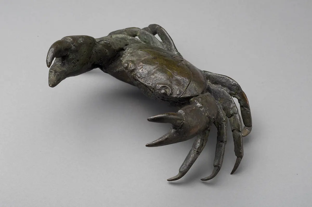Statuette, Kleinbronze, Bronze, Taschenkrebs