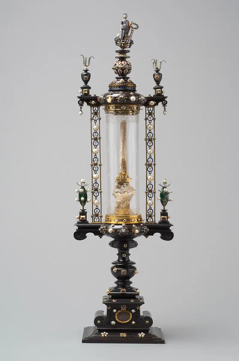 Ostensorium mit einem Stück des Spottrohres Christ