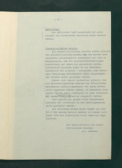 Dienstbestimmungen für das Aufsichtspersonal in den Sammlungen mit Anmerkungen und Korrekturen