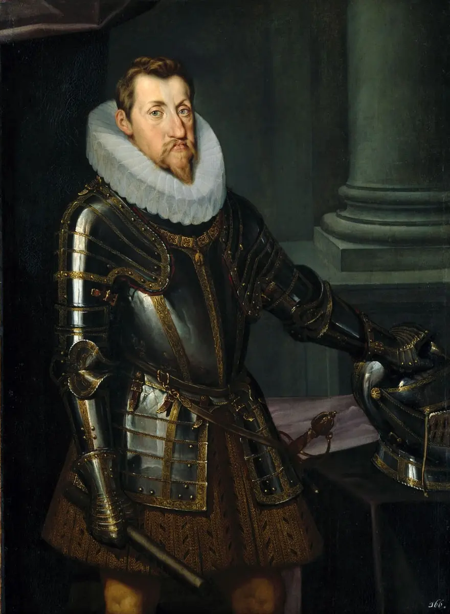 Erzherzog Ferdinand II. von Innerösterreich (1578-1637) im Harnisch, Kniestück, seit 1619 Kaiser Ferdinand II.