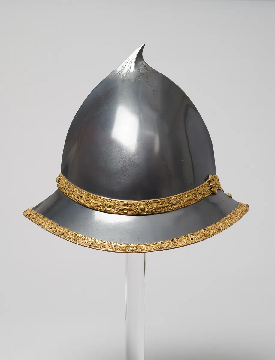 Capacete der blau-goldenen Garnitur