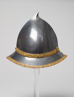 Capacete der blau-goldenen Garnitur