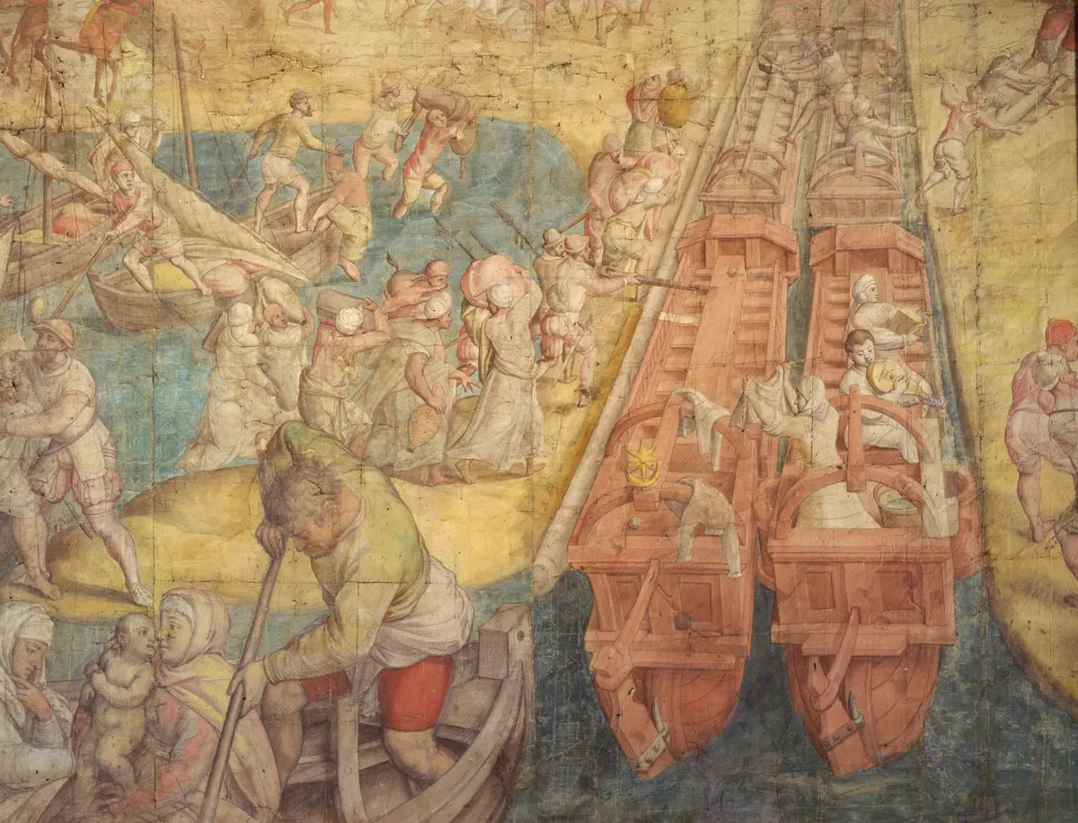 Kriegszug Kaiser Karls V. gegen Tunis (1535): Abbruch des Lagers und Einschiffung zur Rückfahrt
