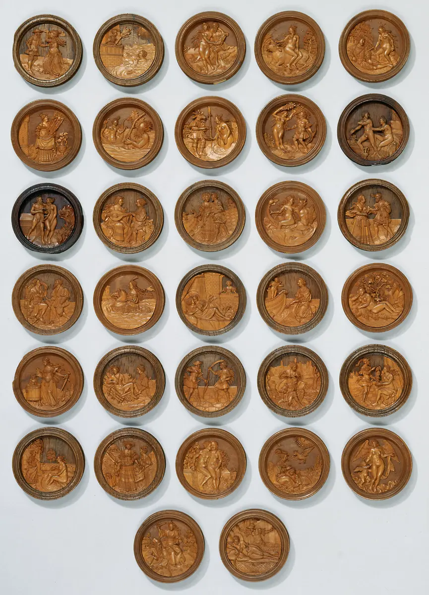 Penthesilea und Pyrrhus; Spielstein für das Brettspiel für den 