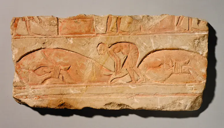 Relief (Talatat) mit Schlachtungsszene