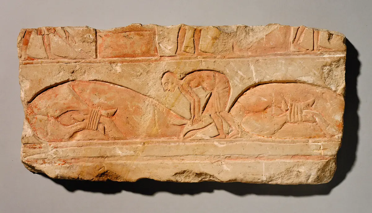 Relief (Talatat) mit Schlachtungsszene