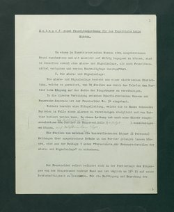 Entwurf einer Feuerlöschordnung für das Kunsthistorische Museum, 1926