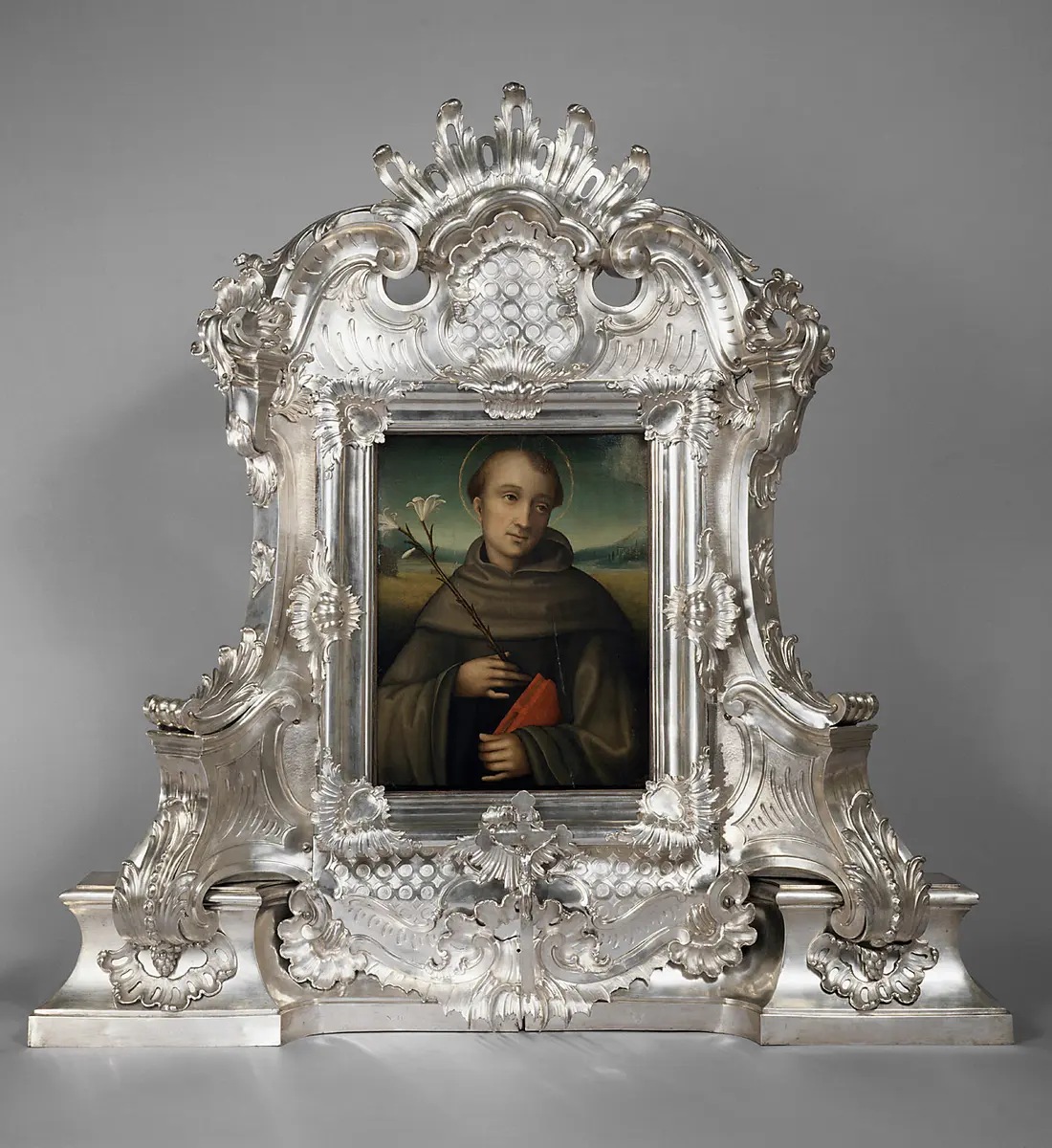 Silberrahmen mit Bild des hl. Antonius von Padua
