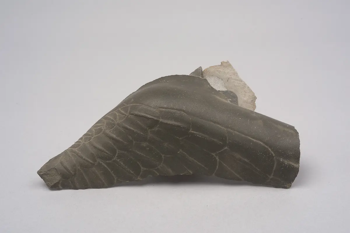Fragmente einer Statuettengruppe: Jünglingsraubende Sphinx