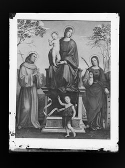 Maria mit Kind , den Hll. Franziskus, Katharina und dem Johannesknaben