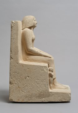 Sitzstatue der Chent und ihres Sohnes Rudju