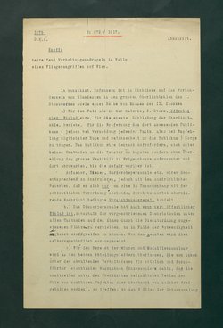 Verhaltungsmaßregeln im Falle eines Fliegerangriffs auf Wien