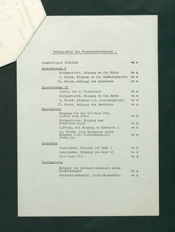 Feuerlöschordnung für das Kunsthistorische Museum, Teil I: Hauptgebäude