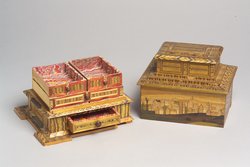 Kassette, Strohmosaik, Strohkassette, Strohkabinett, Möbel, Strohkästchen