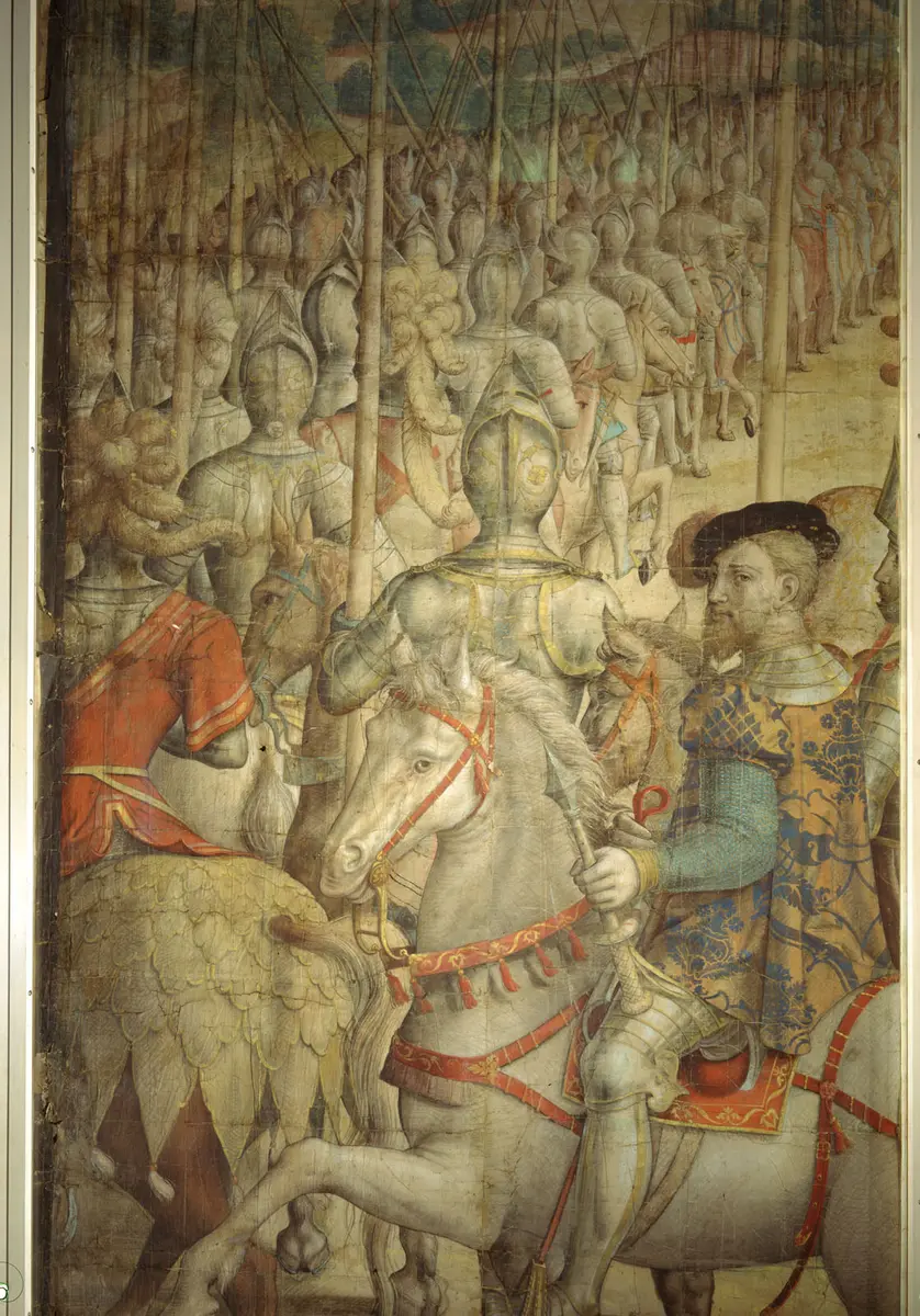 Kriegszug Kaiser Karls V. gegen Tunis (1535): Musterung des Heeres bei Barcelona durch den Kaiser