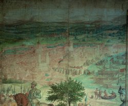 Kriegszug Kaiser Karls V. gegen Tunis (1535): Musterung des Heeres bei Barcelona durch den Kaiser