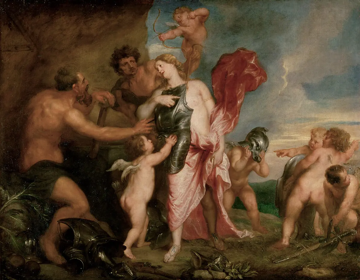 Thetis empfängt von Hephaistos die Waffen für Achill