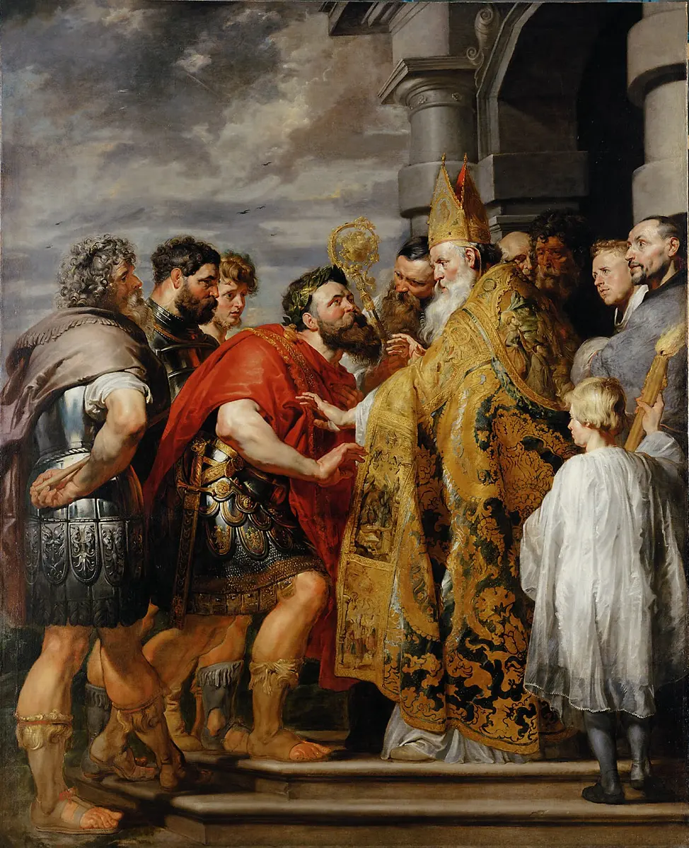 Hl. Ambrosius und Kaiser Theodosius