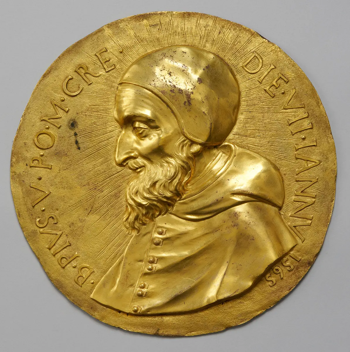 Medaillon mit Porträt von Papst Pius V.