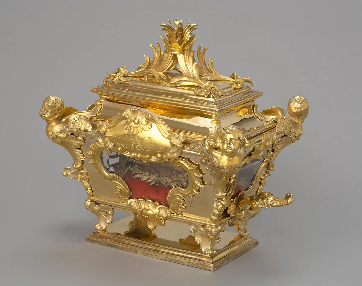 Reliquiar in Form eines Sarkophags
