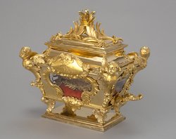 Reliquiar in Form eines Sarkophags