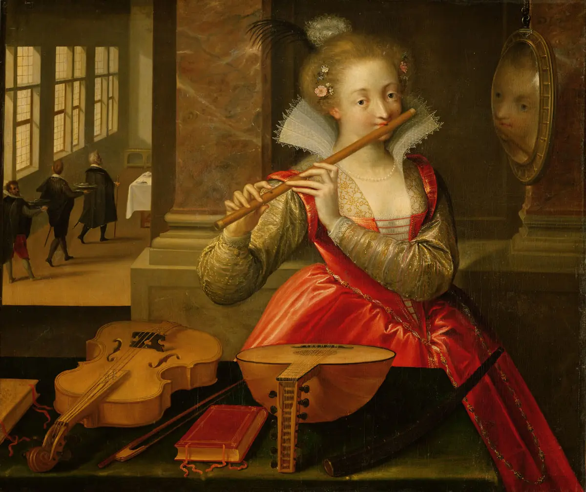 Flötenspielerin (Allegorie der Musik?)