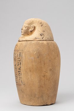 Kanope des Wah-ib-re mit Deckel in Form eines Menschenkopfes